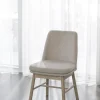 Amesbury stol ljusbeige tyg/vitpigmenterade ekben