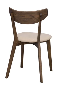Ami stol brun ek/beige tyg