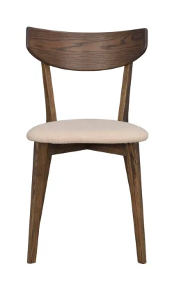 Ami stol brun ek/beige tyg