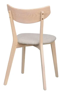 Ami stol vitpigmenterad ek/beige-grått tyg