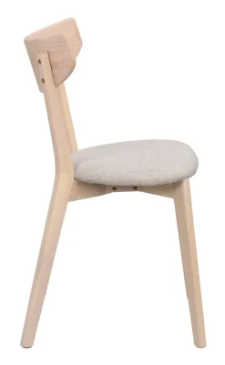 Ami stol vitpigmenterad ek/beige-grått tyg