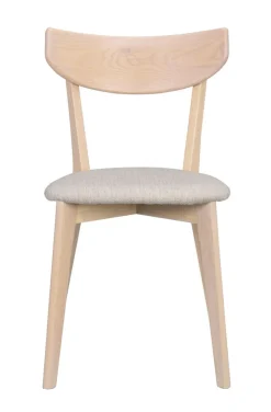 Ami stol vitpigmenterad ek/beige-grått tyg