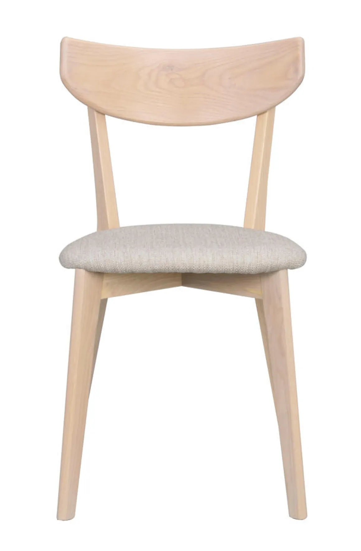 Ami stol vitpigmenterad ek/beige-grått tyg