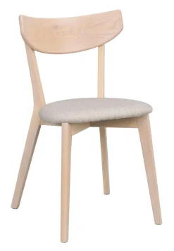 Ami stol vitpigmenterad ek/beige-grått tyg