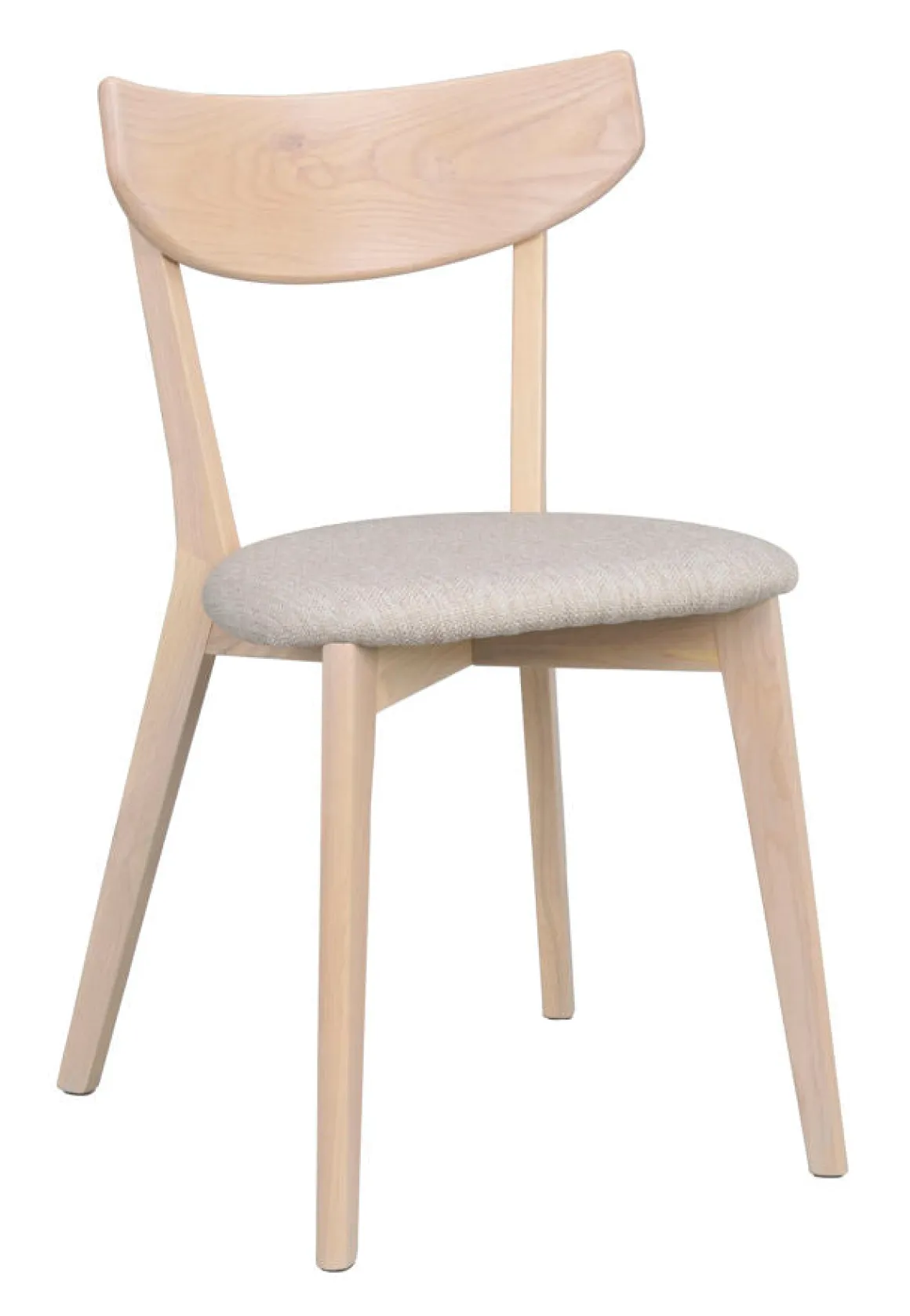 Ami stol vitpigmenterad ek/beige-grått tyg