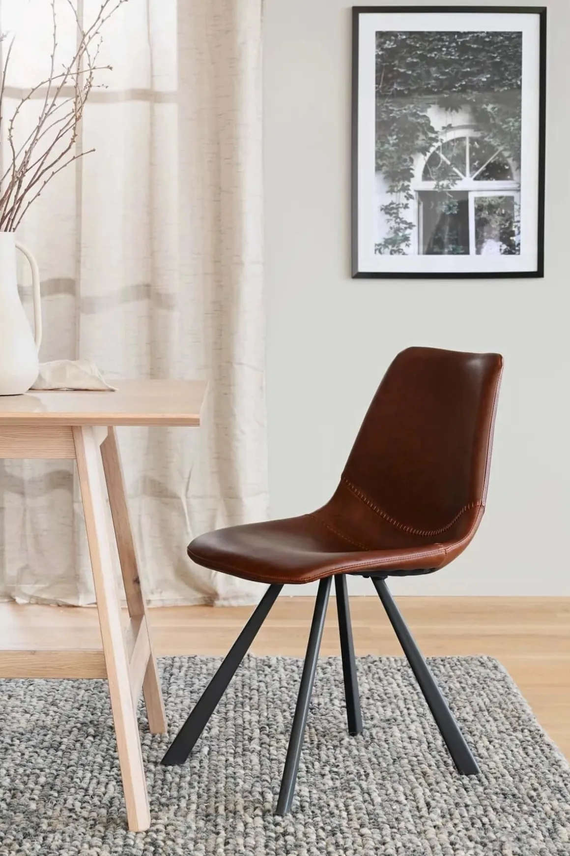 AUBURN STOL BRUN/SVART