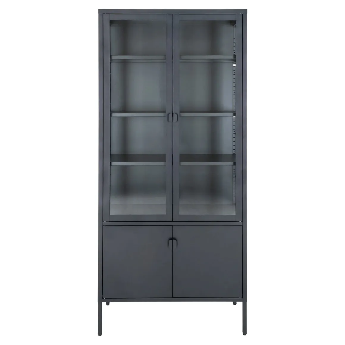 Brisbane Vitrinskåp 80 cm – Svart Metall