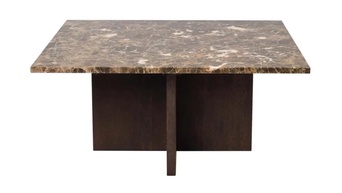 BROOKSVILLE SOFFBORD KVADRATISKT BRUN MARMOR