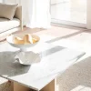 BROOKSVILLE SOFFBORD KVADRATISKT VITPIGMENTERAD/VIT MARMOR