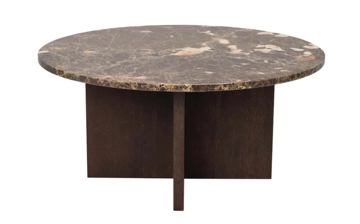 BROOKSVILLE SOFFBORD RUND BRUN MARMOR