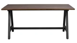 Carradale matbord 170 brun ek/A-ben svart metall
