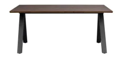 Carradale matbord 170 brun ek/V-ben svart metall