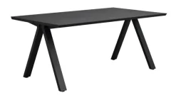Carradale matbord 170 svart ek/V-ben svart met