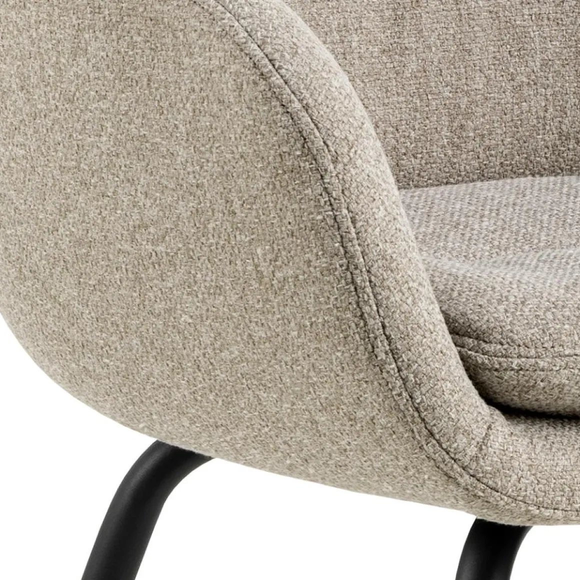 Dora karmstol – beige tyg