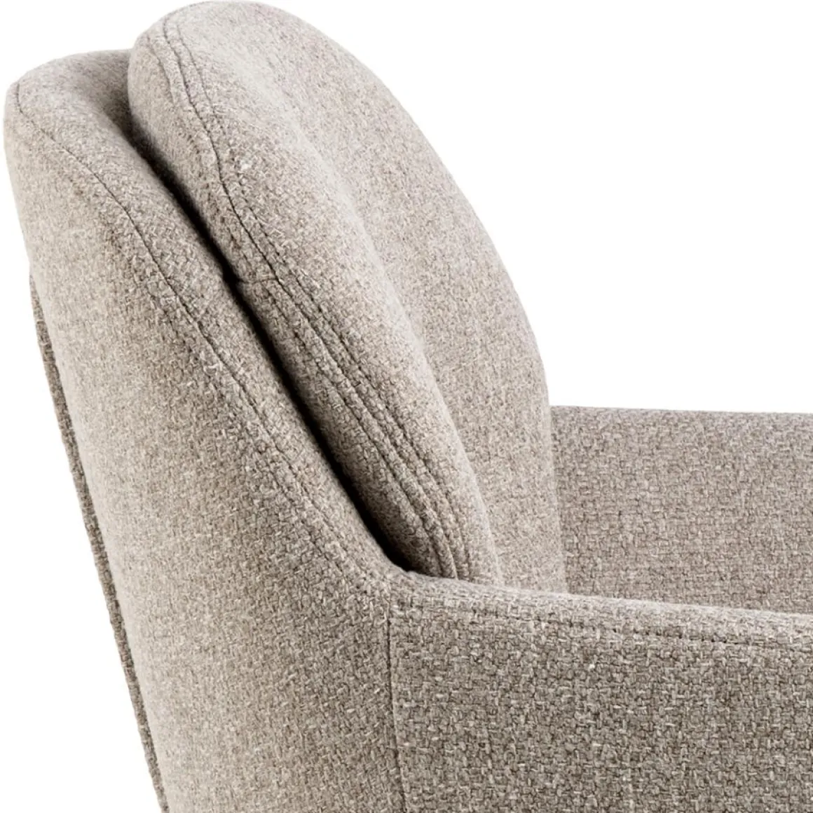 Dora karmstol – beige tyg