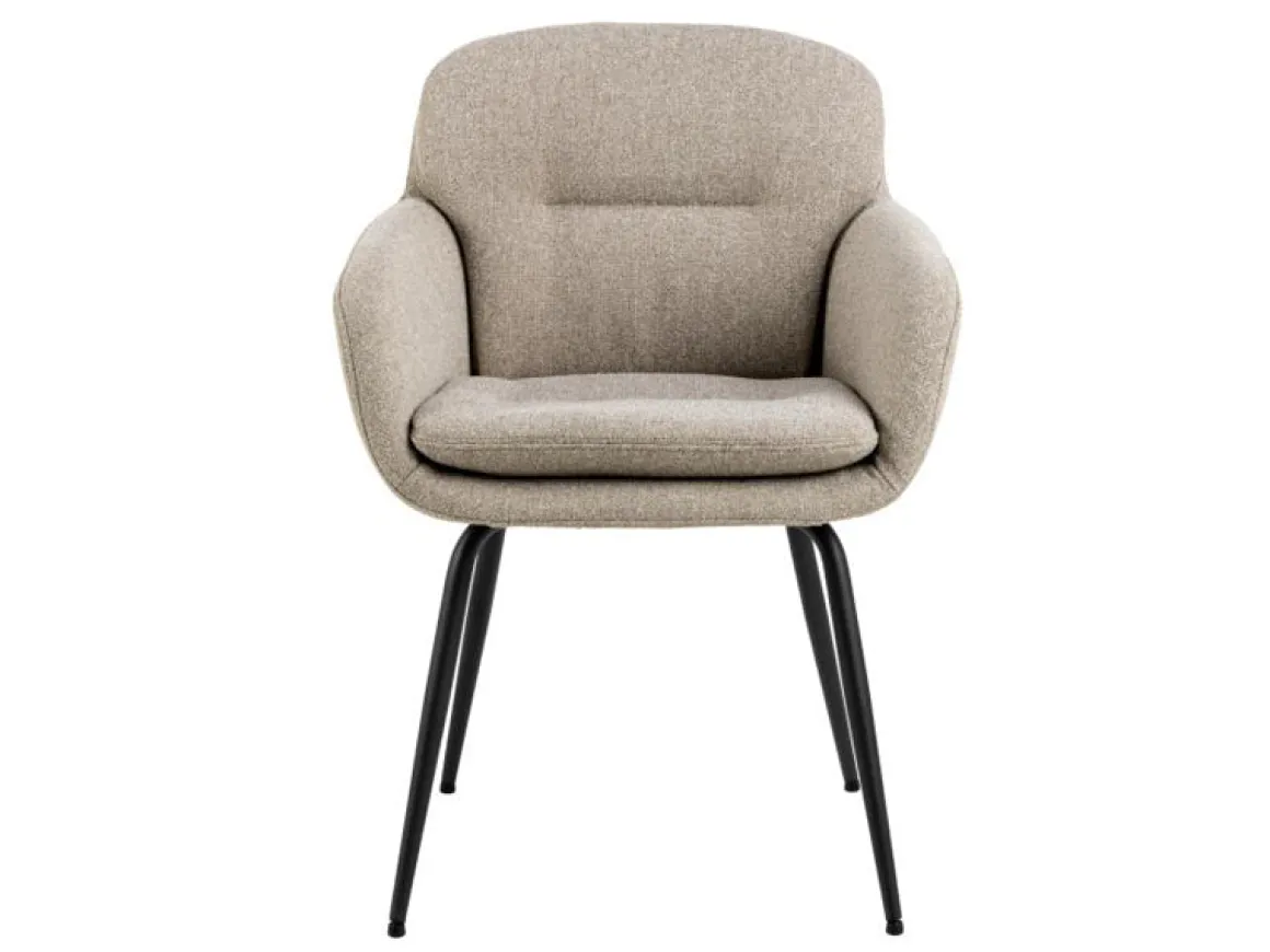 Dora karmstol – beige tyg