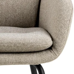 Dora karmstol – beige tyg