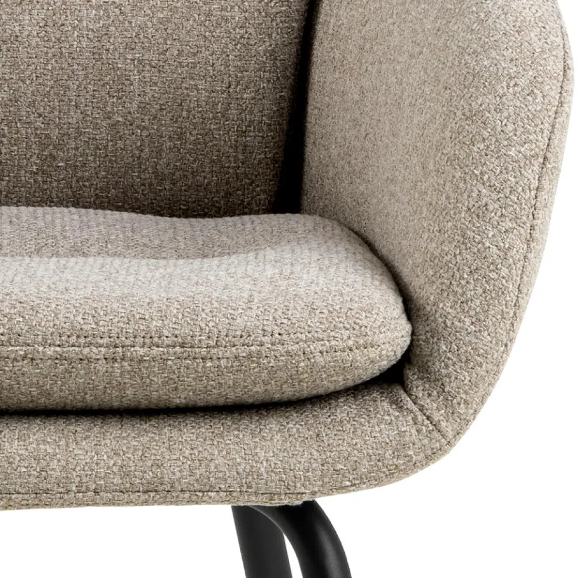 Dora karmstol – beige tyg