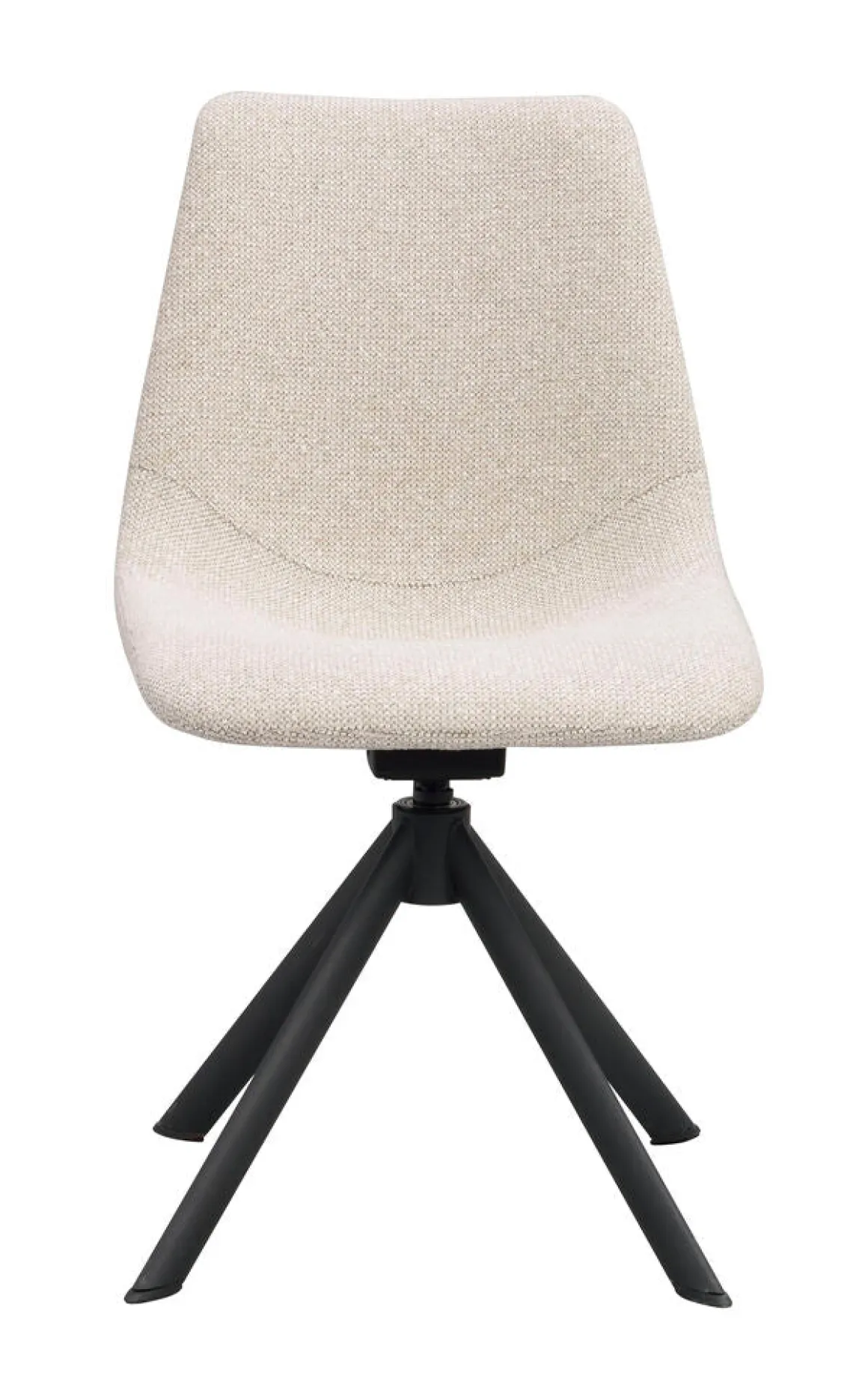 Dunmore stol ljusbeige tyg/svart metall snurr-tilt