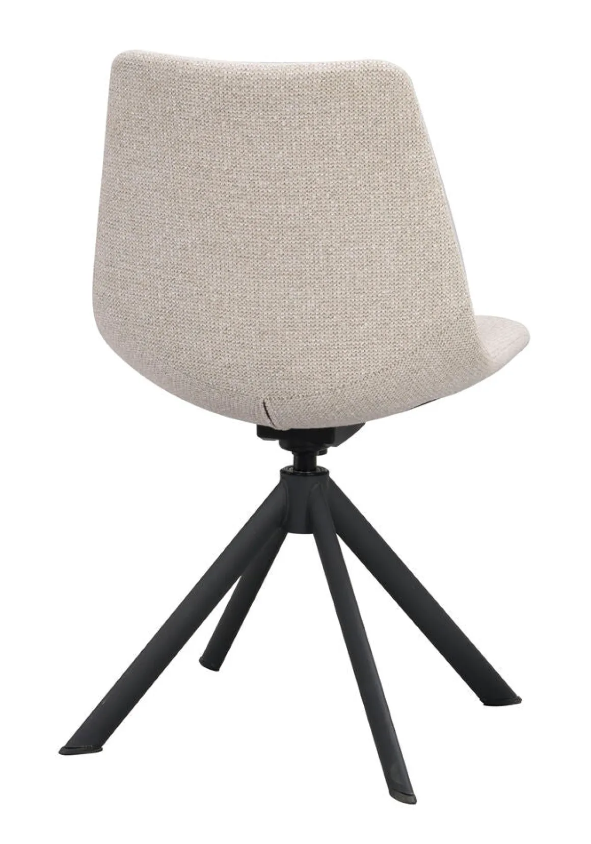 Dunmore stol ljusbeige tyg/svart metall snurr-tilt