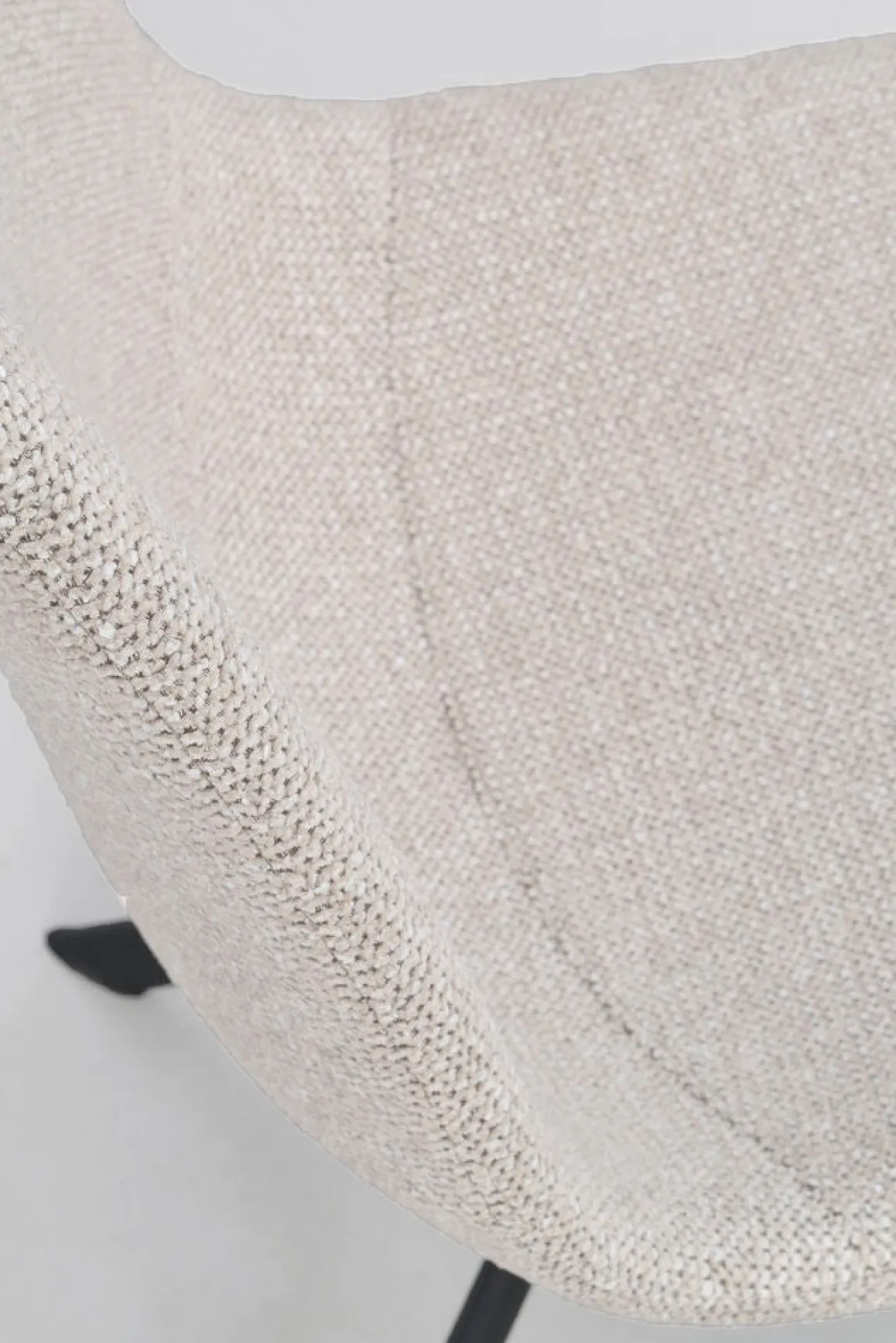Dunmore stol ljusbeige tyg/svart metall snurr-tilt