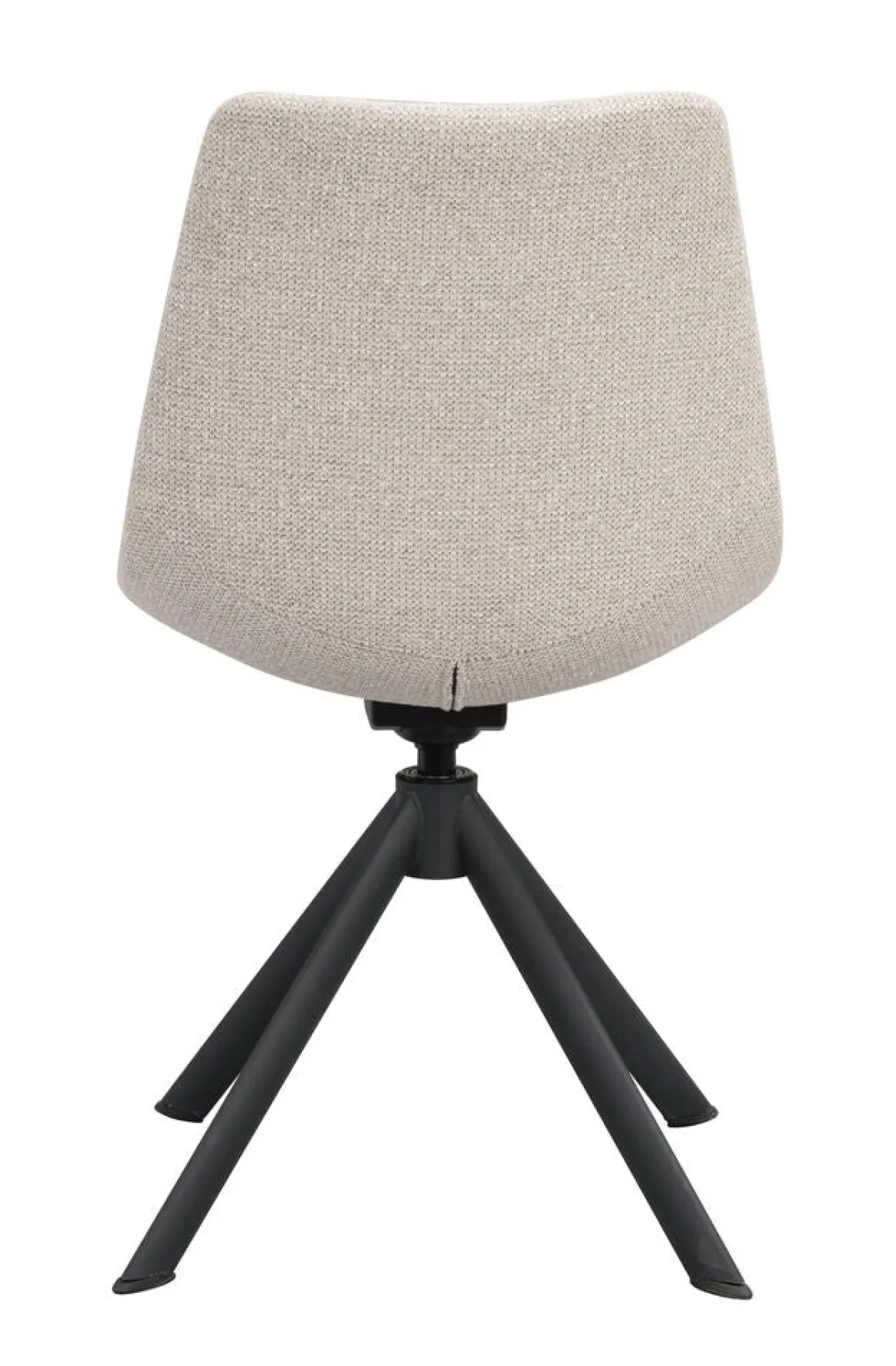 Dunmore stol ljusbeige tyg/svart metall snurr-tilt