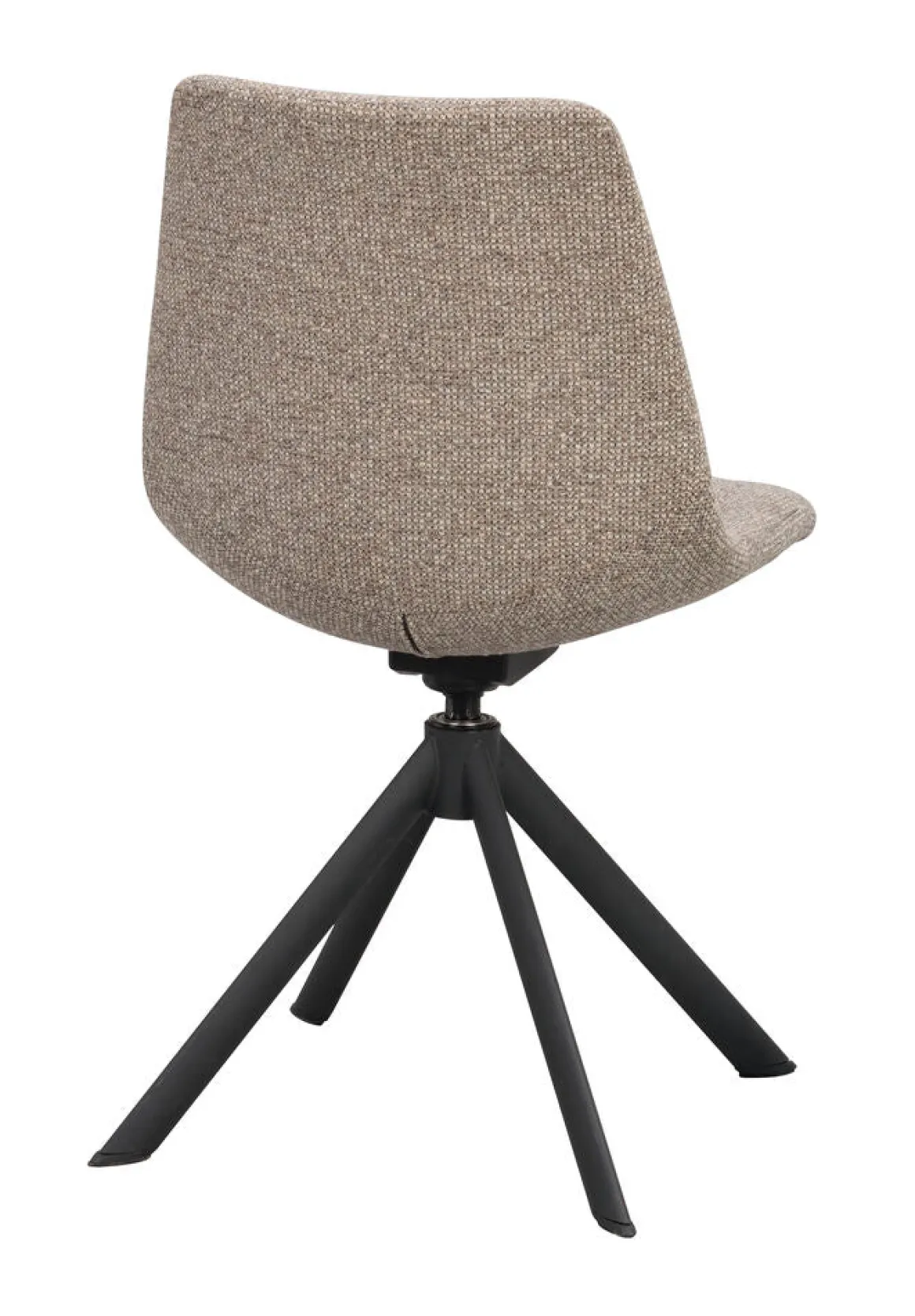 Dunmore stol mörkbeige tyg/svart metall snurr-tilt