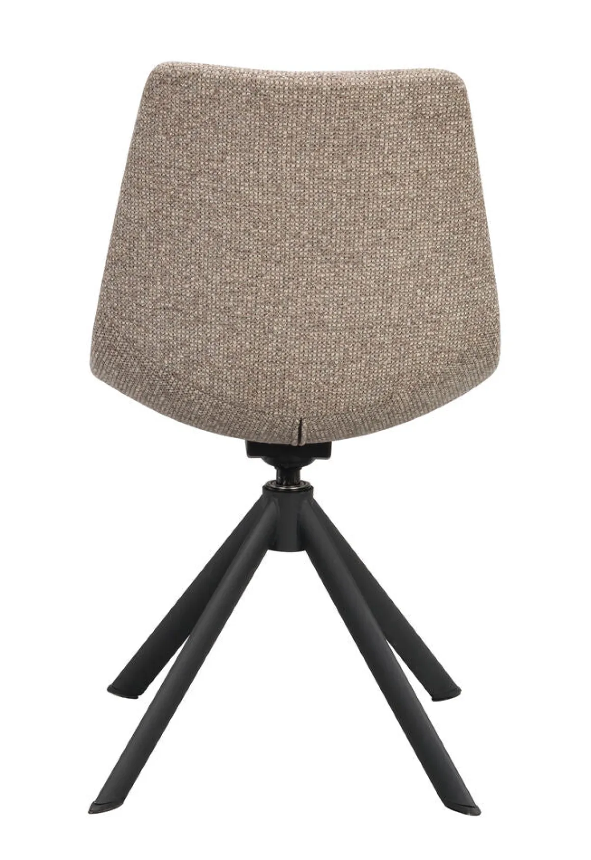 Dunmore stol mörkbeige tyg/svart metall snurr-tilt