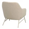 Eldwin fåtölj beige tyg/beige metall