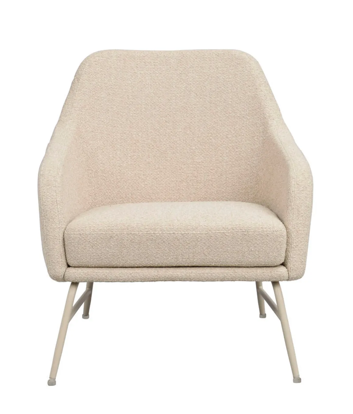 Eldwin fåtölj beige tyg/beige metall