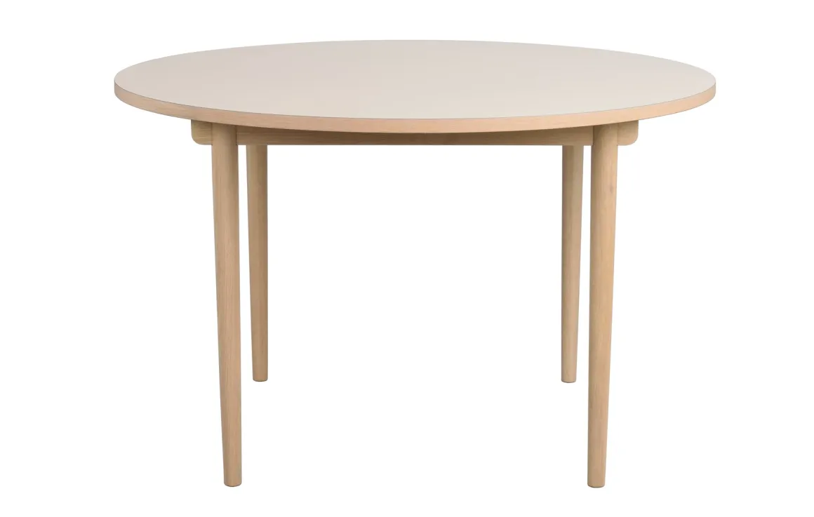 Fairmount Matbord – Beige/Vitpigmenterad Ø120 cm