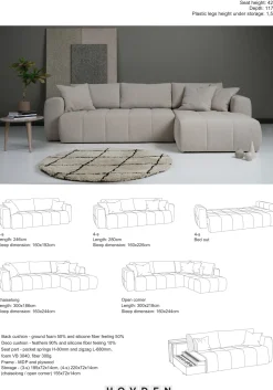 Fantasy Bäddsoffa Milos 99 Coal