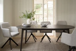 Filippa matbord ovalt 170/210 ek mörkbrun