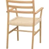 Harlan Karmstol Ek/ljusbeige
