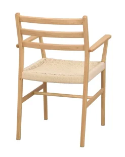 Harlan Karmstol Ek/ljusbeige