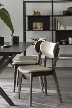 Kato stol brun ek/beige tyg