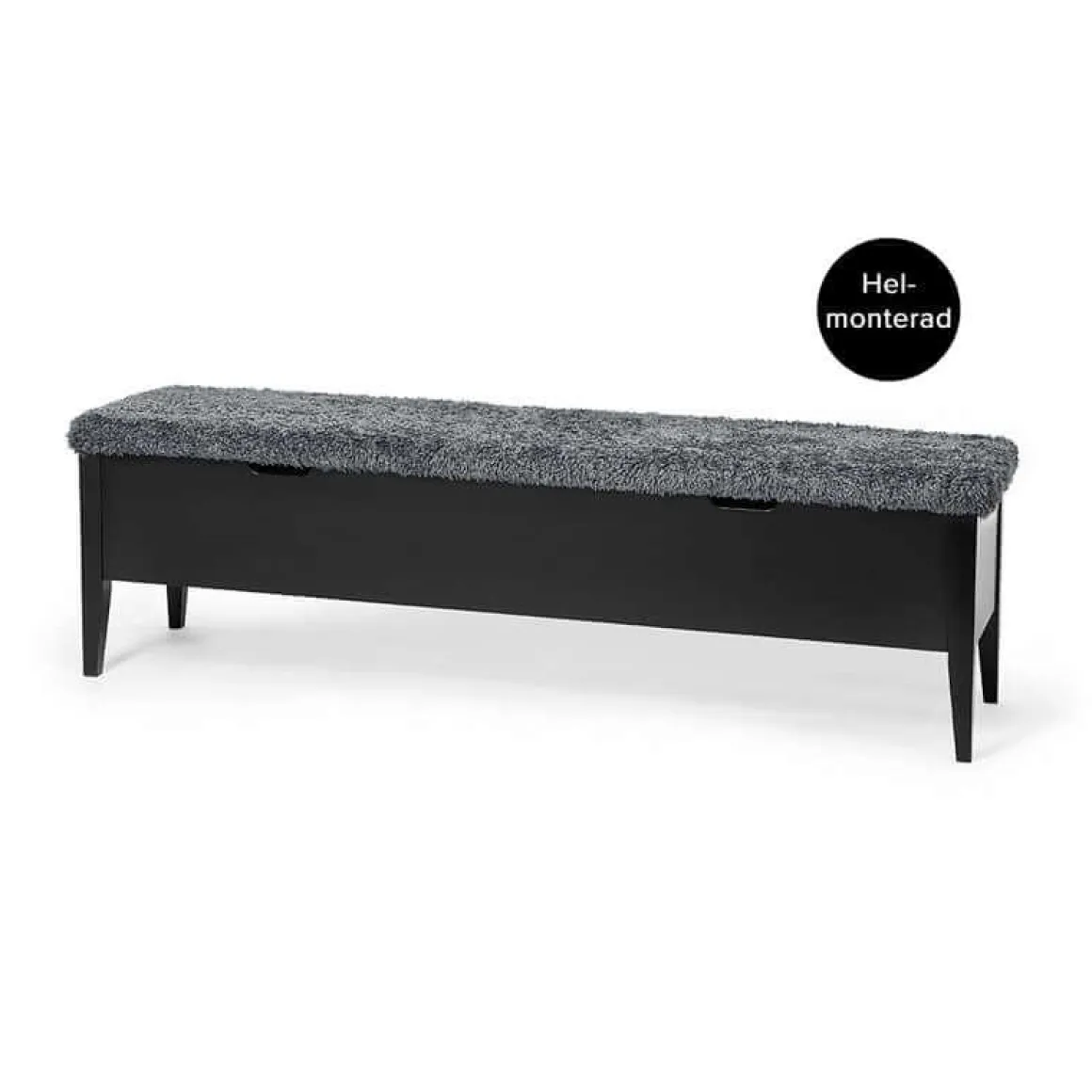 KLINTE BÄNK 160 SVART/FÅRPÄLS