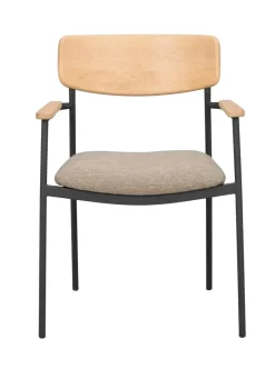 Maymont Karmstol Ek/mörkbeige/svart