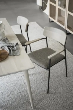 Maymont Karmstol Vitpigmenterad/mörkbeige/svart