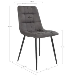 Middelfart Köksstol Microfiber Grå