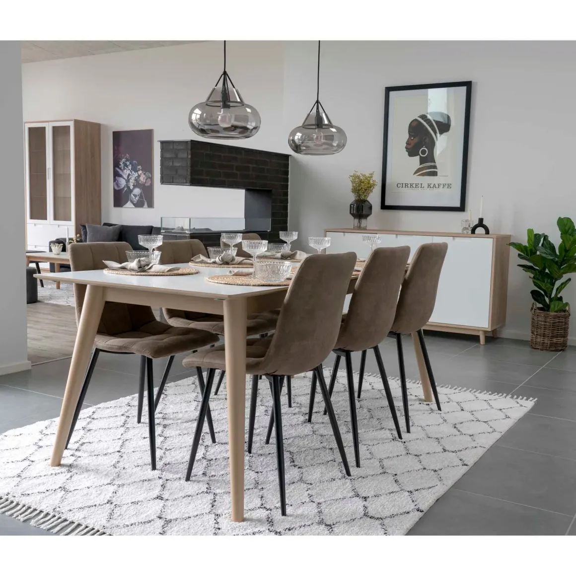 Middelfart Köksstol Microfiber Ljusbrun
