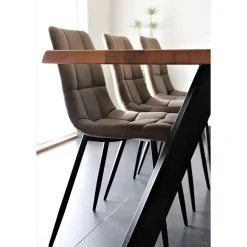 Middelfart Köksstol Microfiber Ljusbrun