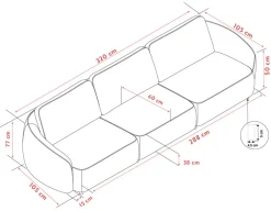 Norris 4-sits Soffa tyg K2