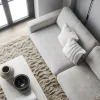 Orwel soffbord 140x60 beige travertin/brun ek