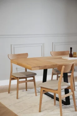 Rodham stol ek/grå-beige