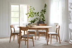 Rodham stol ek/grå-beige