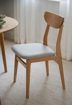 Rodham stol ek/grå-beige