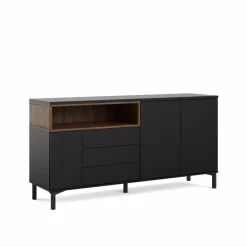 Roomers Sideboard Svart/Valnöt