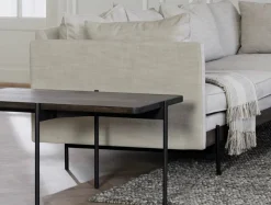 SHELTON SOFFBORD BRUN/SVART 95cm