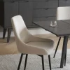 Sierra stol beige bouclétyg/svarta metall ben